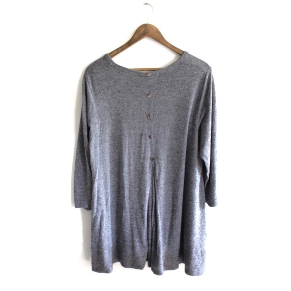 Coin 1804 Long Sleeve Pleat Tiered Button Back Tunic 2X Preowned - Picture 4 of 8